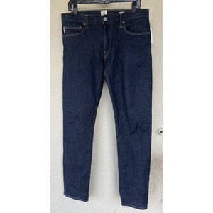 HIROSHI KATO Pen Slim Indigo Raw 17.5oz Mammoth Stretch Selvedge Jeans Size 32